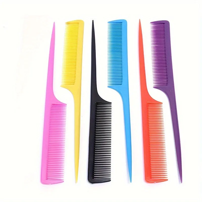 5pcs Professional Pointed Tail Hair Styling Comb for All Hair