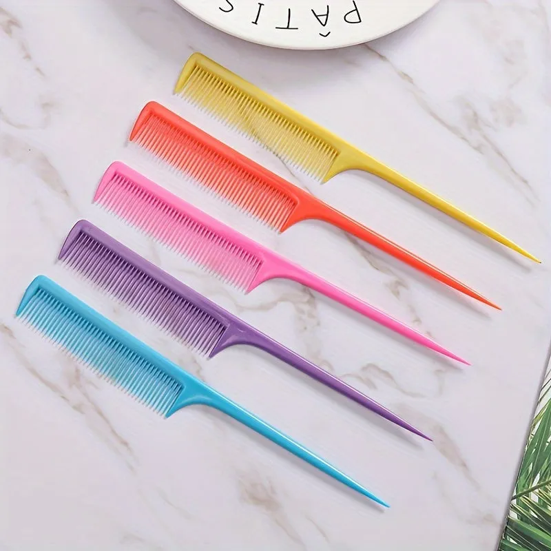 5pcs Professional Pointed Tail Hair Styling Comb for All Hair