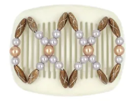 African Butterfly Hair Comb - Dalena White 11