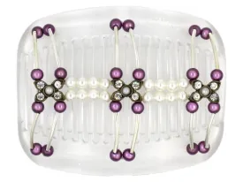 African Butterfly Hair Comb - Flowers Clear 51