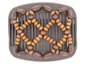 African Butterfly Hair Comb - Ndebele Brown 25