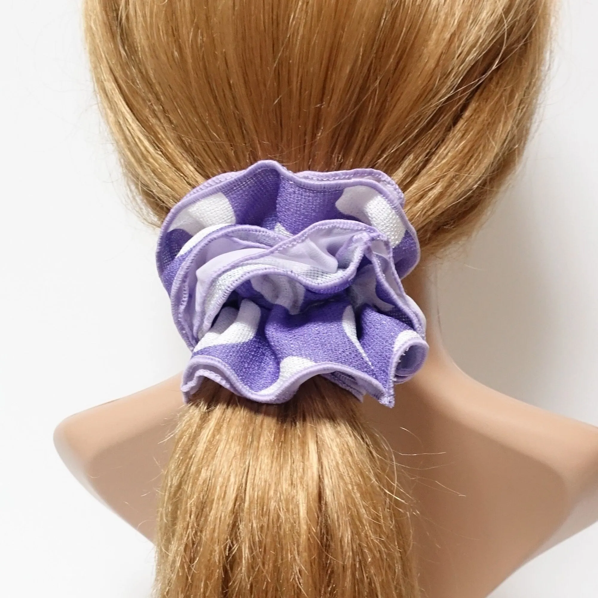 big dot chiffon layered scrunchies woman hair scrunchie