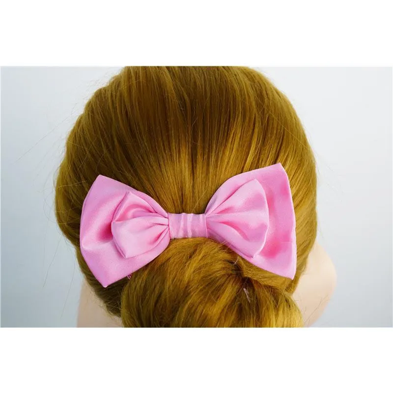 Bow Silk Scrunchies Light Rose Pink