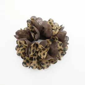 chiffon animal leopard print scrunchies women hair tie scrunchie