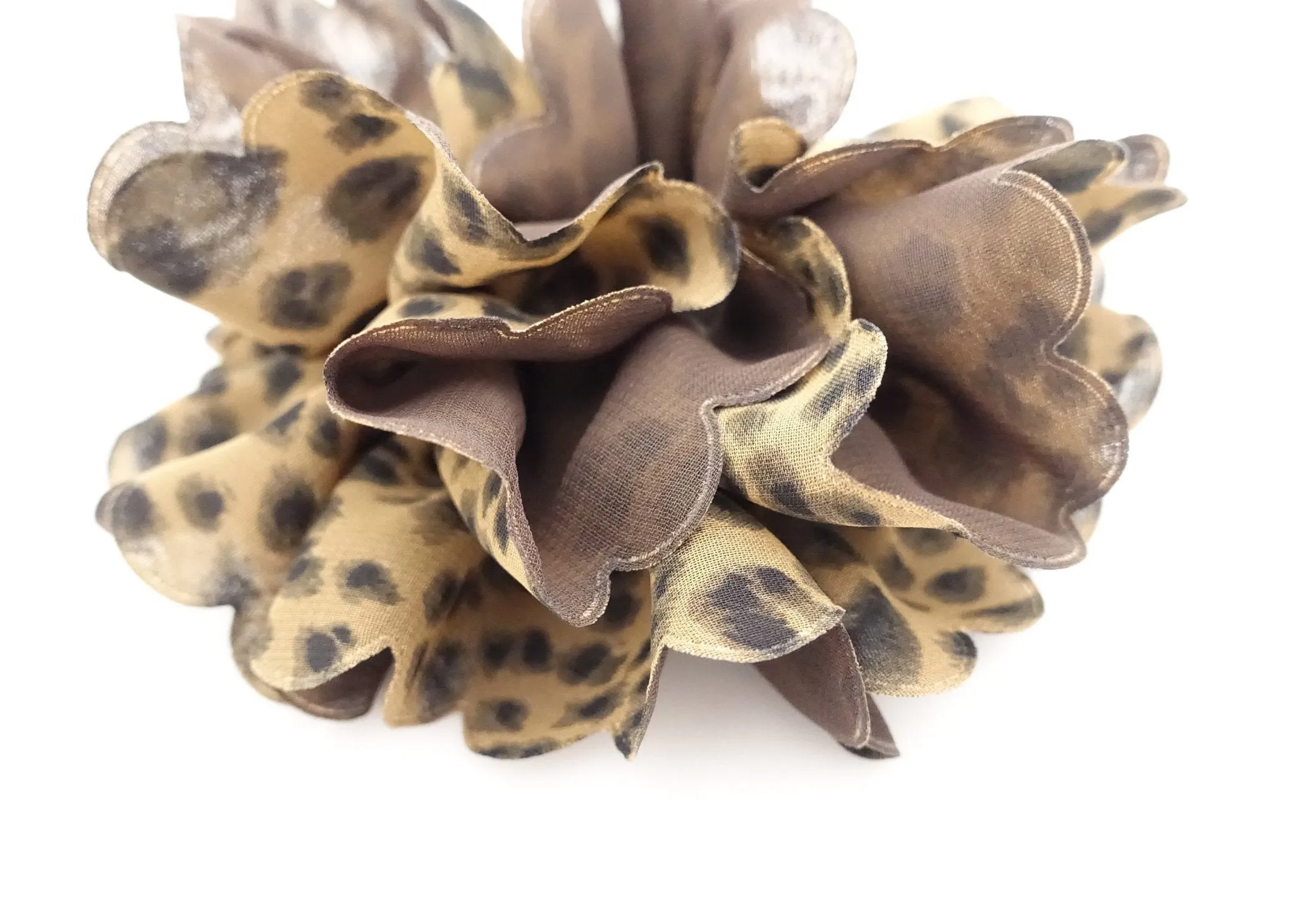 chiffon animal leopard print scrunchies women hair tie scrunchie