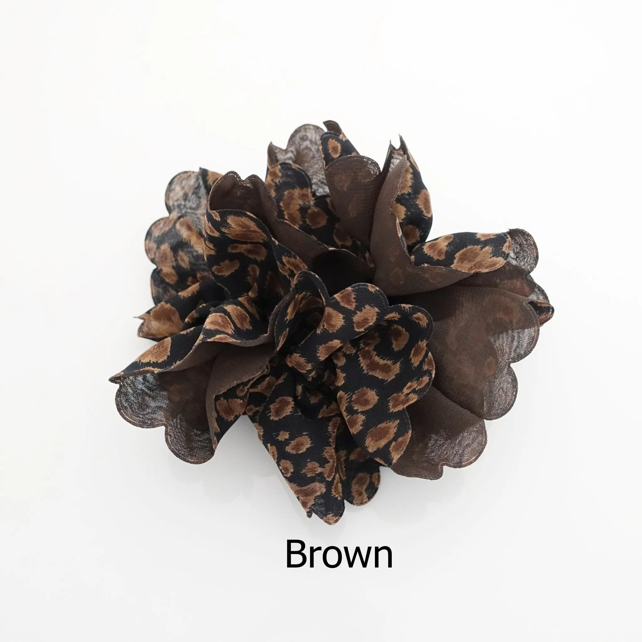 chiffon animal leopard print scrunchies women hair tie scrunchie