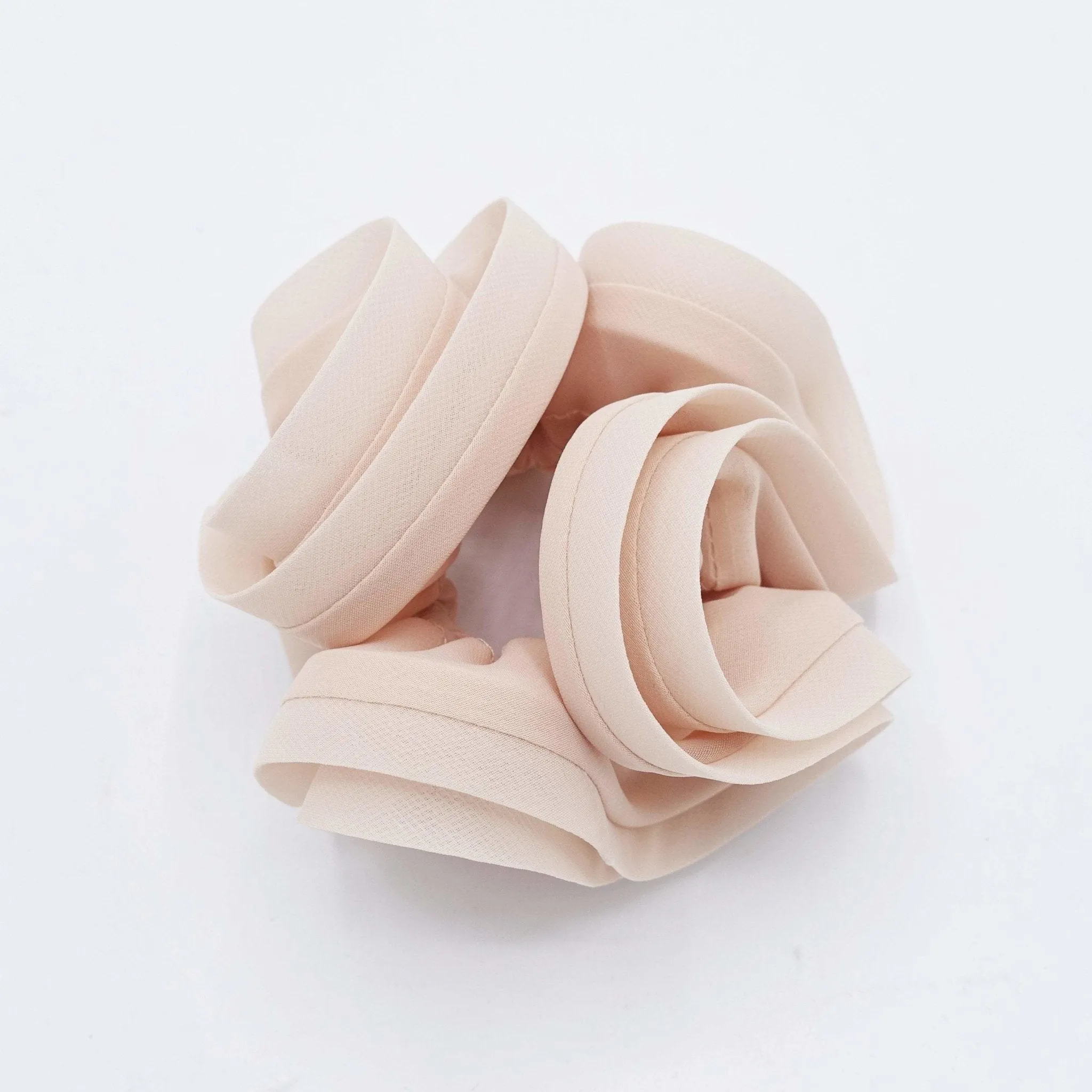 chiffon double edge scrunchies solid color hair tie women hair accessories