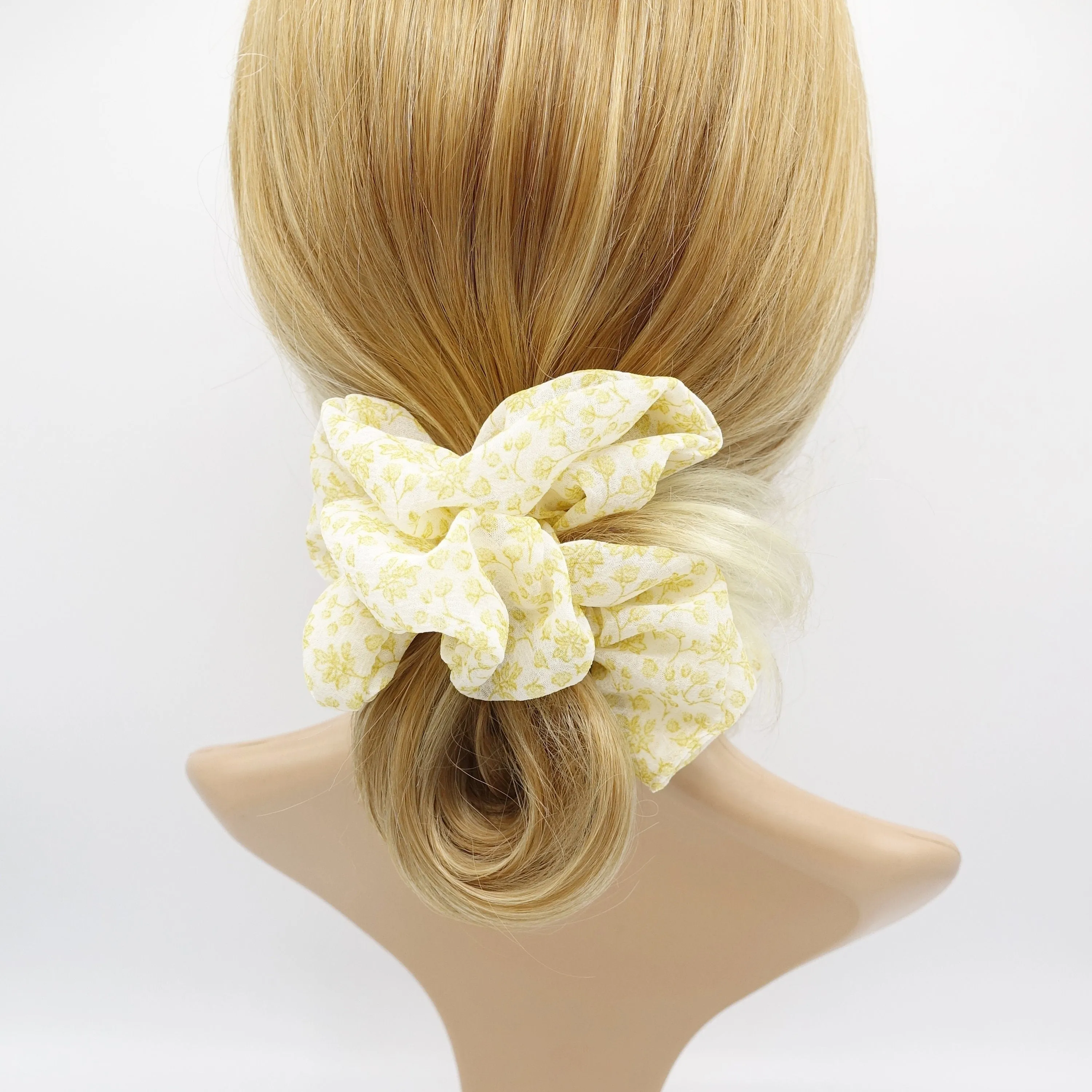 chiffon scrunchies, floral scrunchies, pastel scrunchies for women