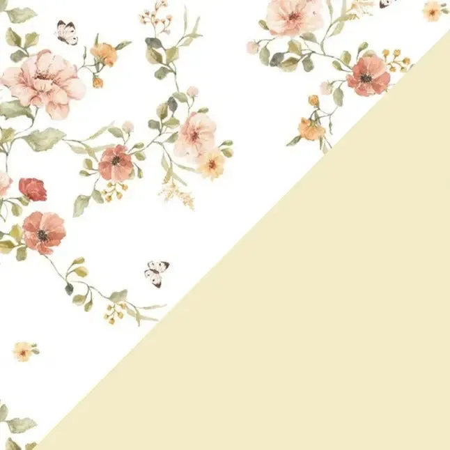 Cotbed linen set "vintage flowers"