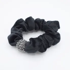 cotton velvet scrunchies, medium scrunchies, velvet rhinestone scrunchies for women