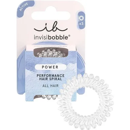 Crystal Clear Clear Spiral Hair Scrunchies heavy duty sport hair ties, thick hair ties, Invisibobble