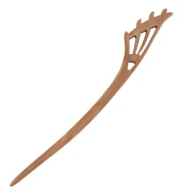 CrystalMood Carved Peachwood Hair Stick Sailing