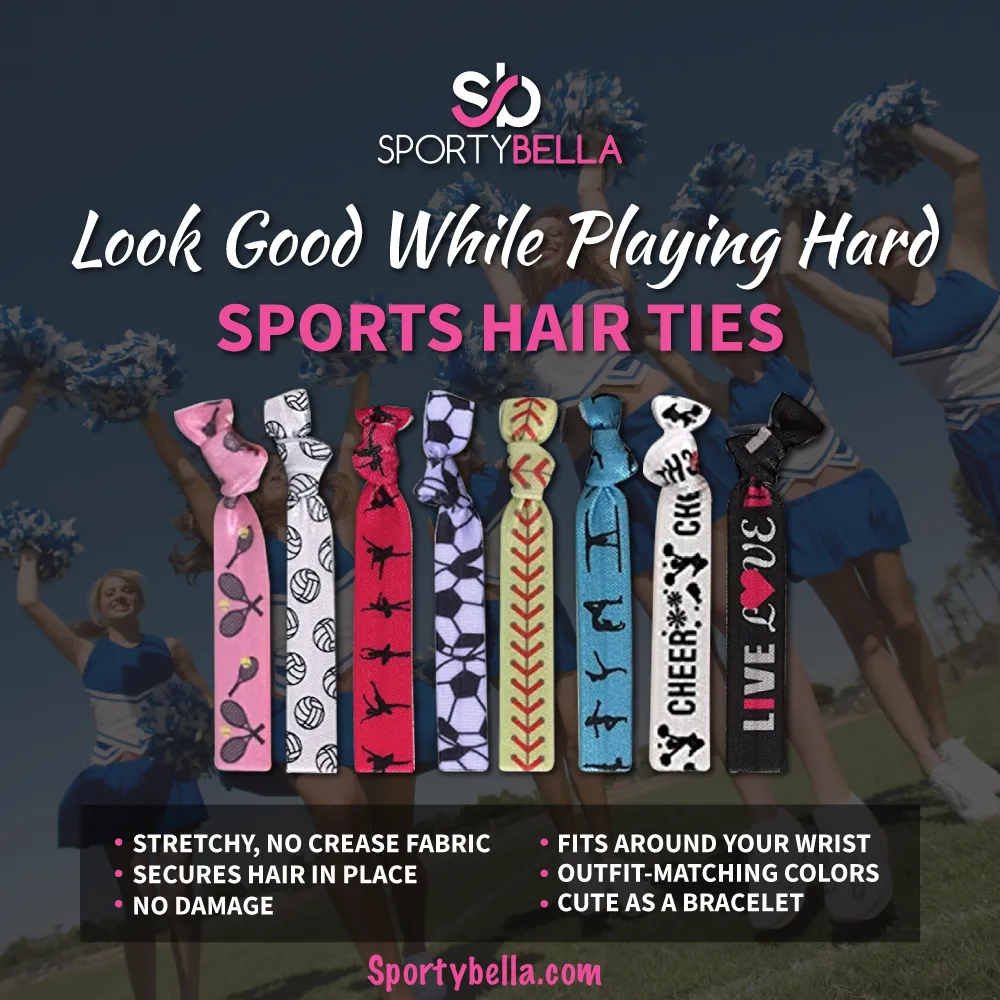 Custom Field Hockey Hair Ties with Number Charm