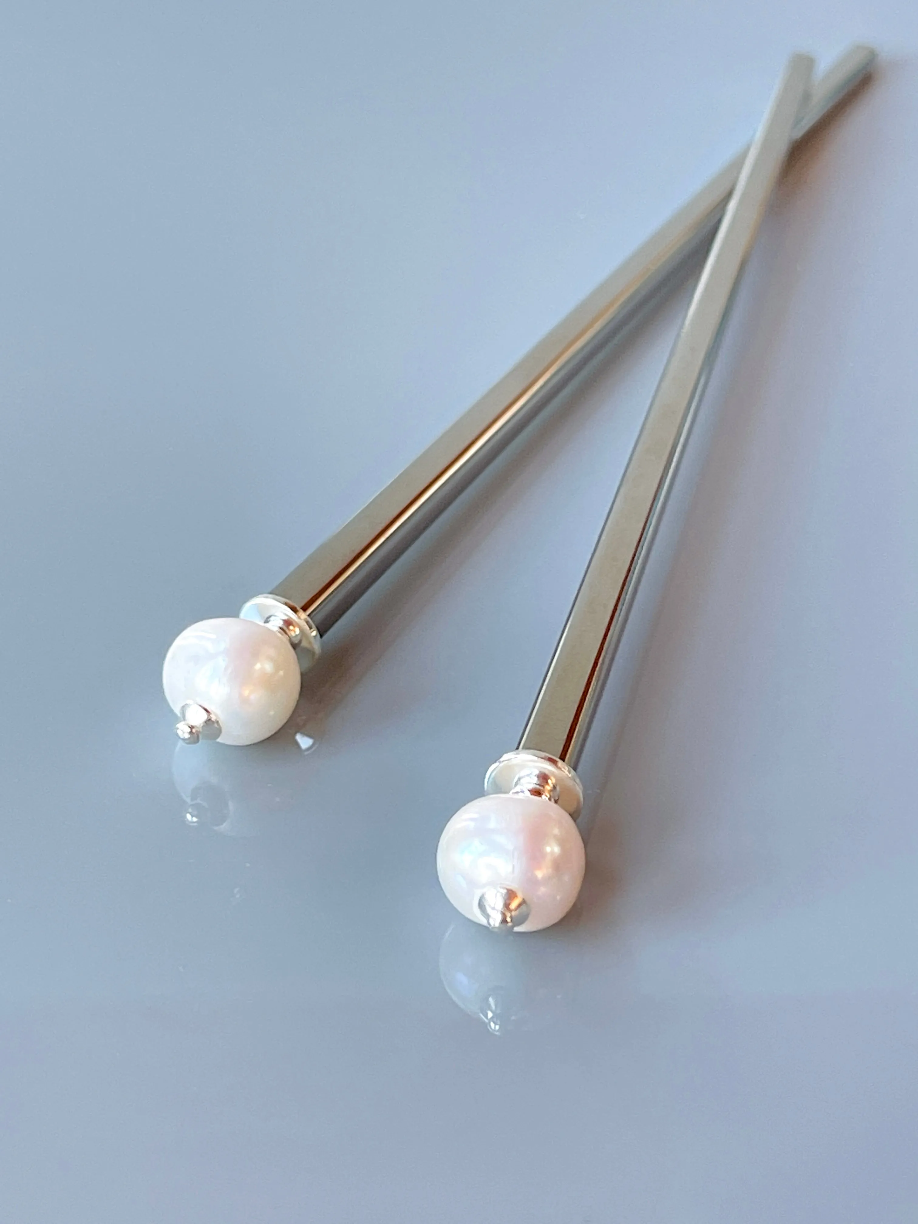 Elegant Genuine Pearl Hair Sticks, Pearl Wedding Hair Sticks Bridal Pearl Hair Pins