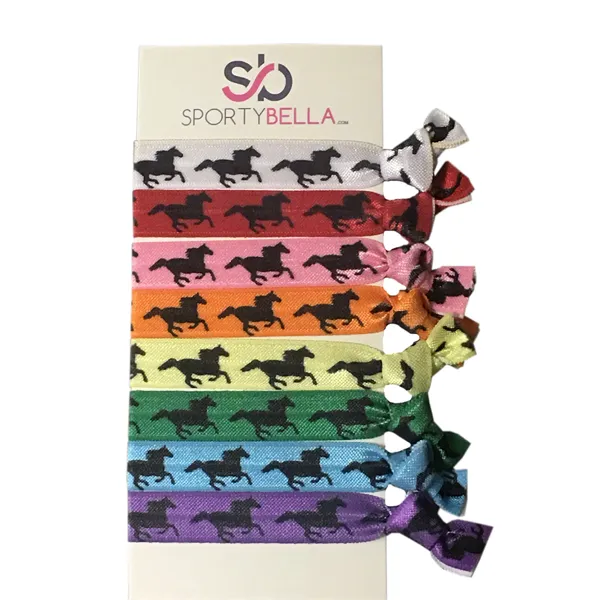 Girls Multi Colored Equestrian Horse Hair Ties