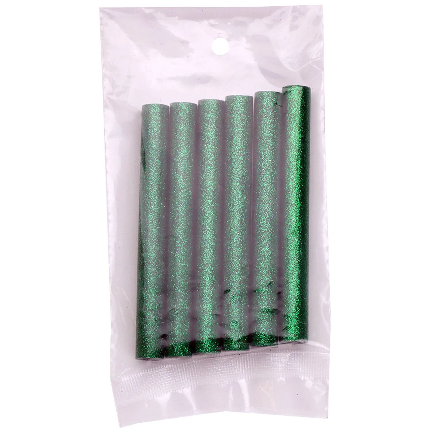 Green Glitter Hot Glue Sticks Full Size