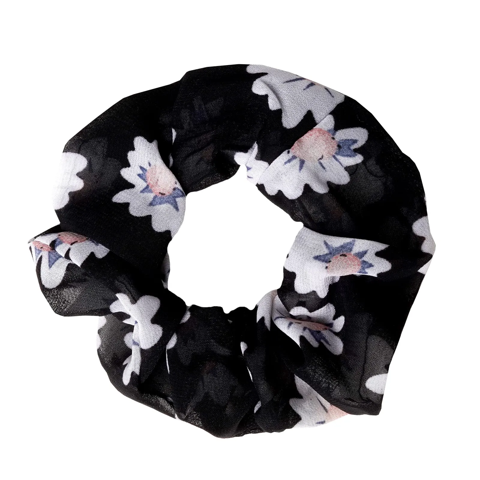 Joker & Witch Sunshine Chiffon Black Scrunchie for Women