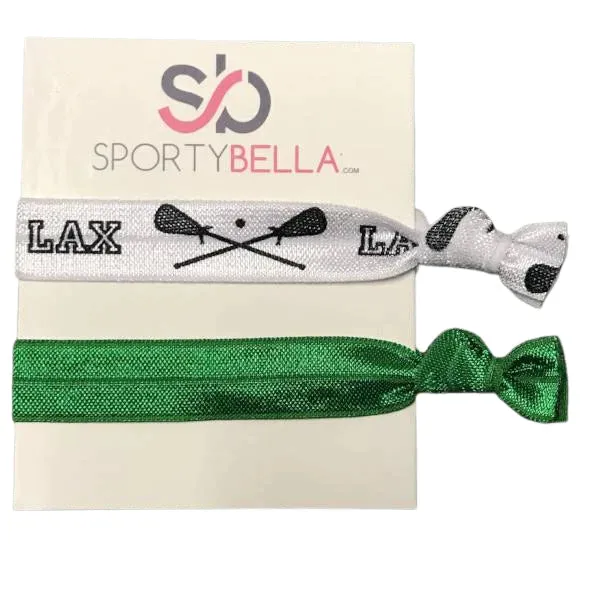 Lacrosse Hair Ties- 2pc Set - Pick Color