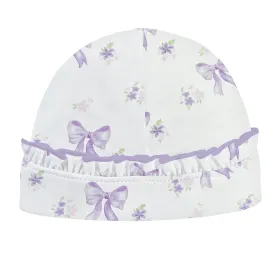 Lavender Bows Printed Hat