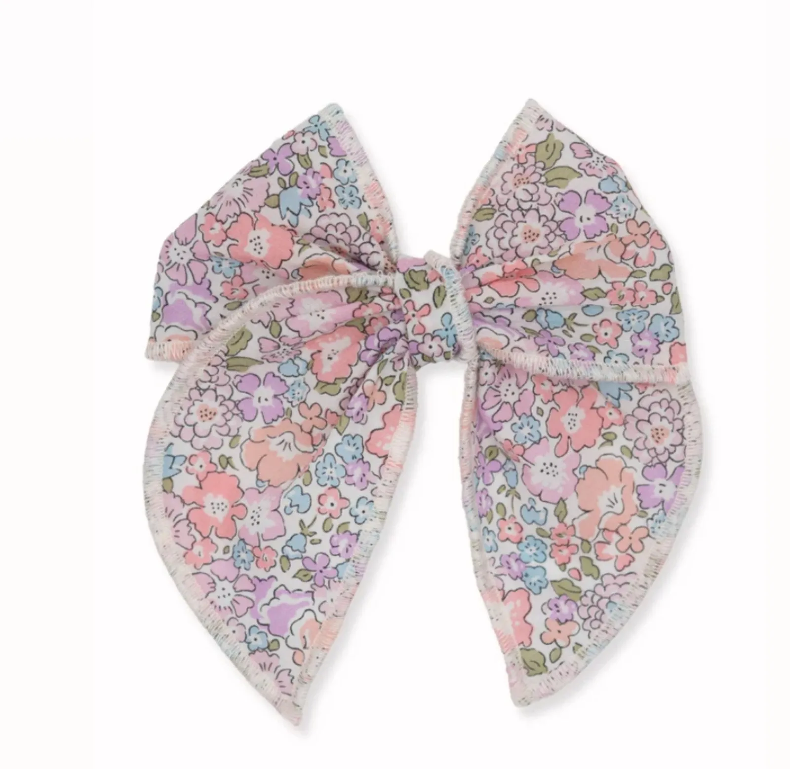 Livy Lou Pink & Blue Floral Liberty MICHELLE Fable Hair Bow