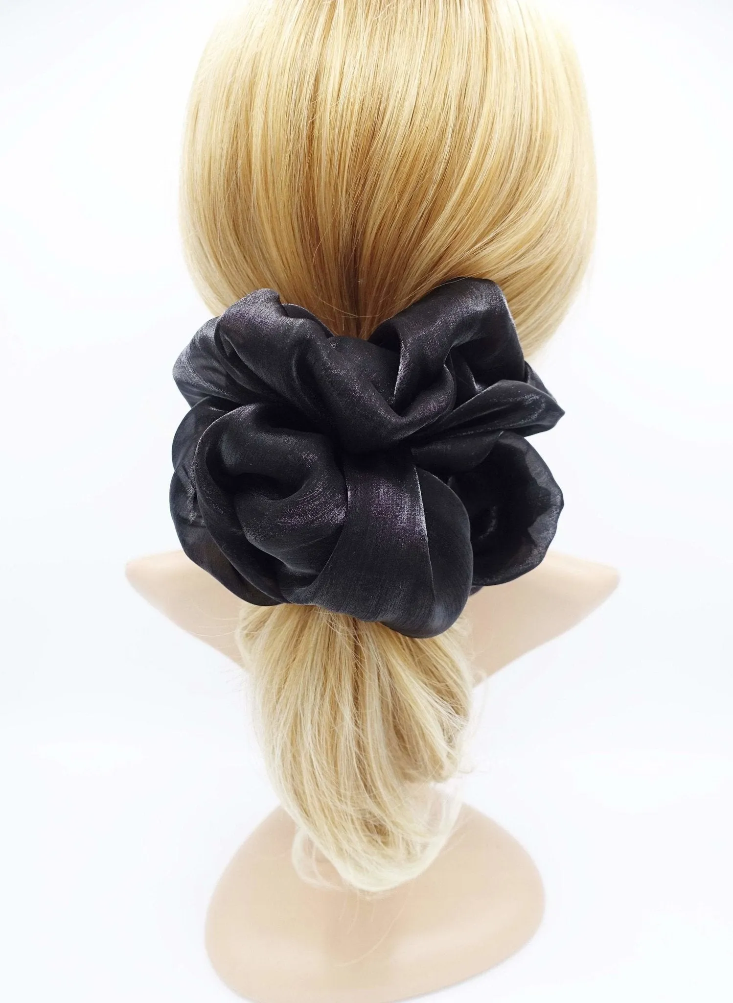 organza oversized  scrunchies big giant jumbo scrunchie clooud scrunchy women organdy hair elastic tie