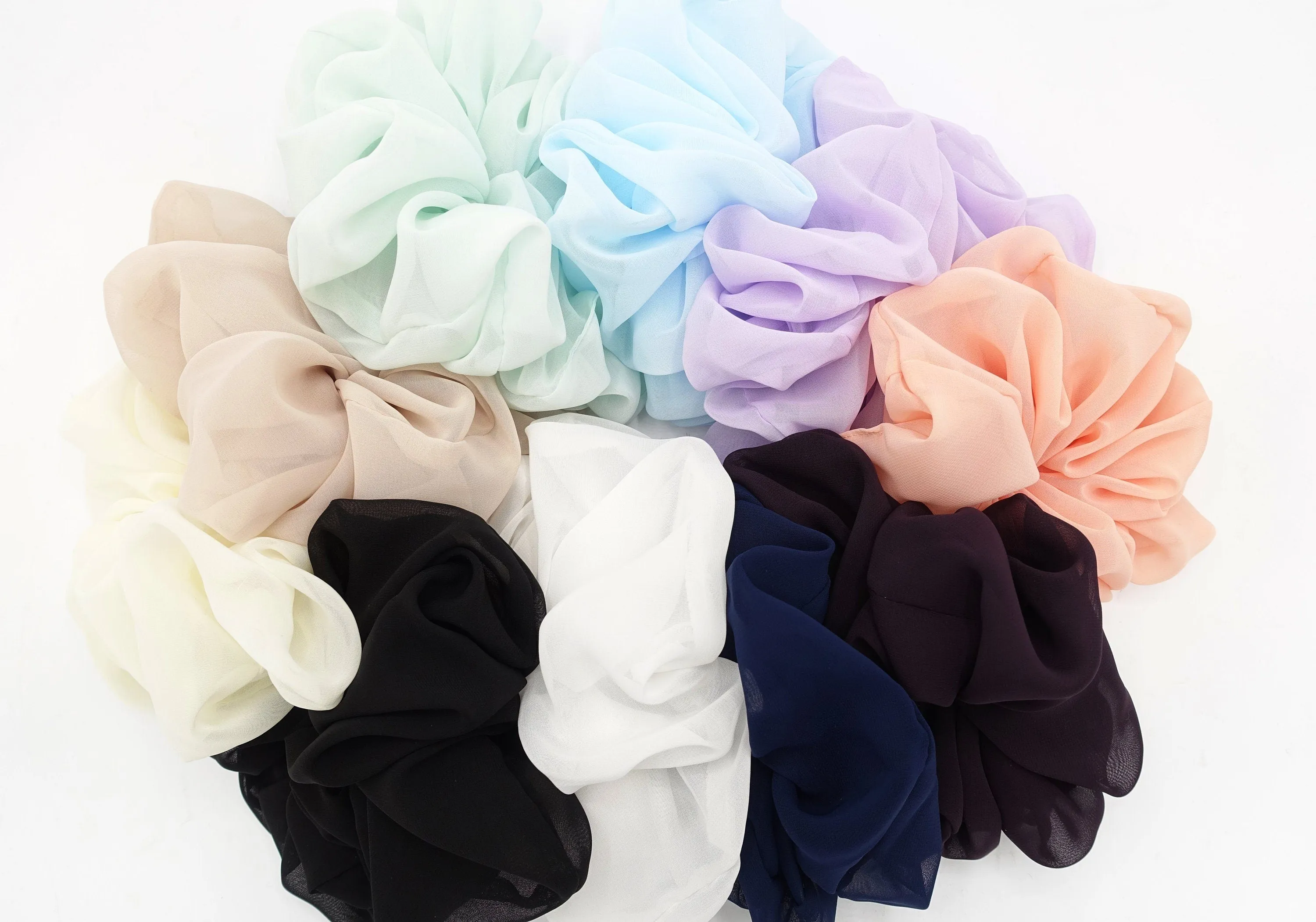 oversized chiffon scrunchies large hair elastic scrunchie women hair accessory