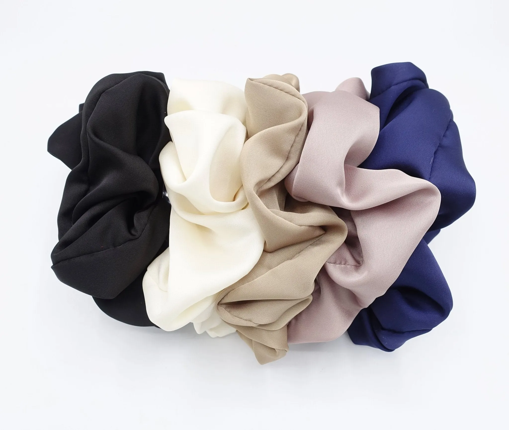 oversized satin scrunchies big scrunchie hair elastic voluminous hair tie women hair accessory