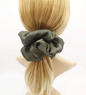 oversized scrunchies satin crinkled hair elastic scrunchies for women