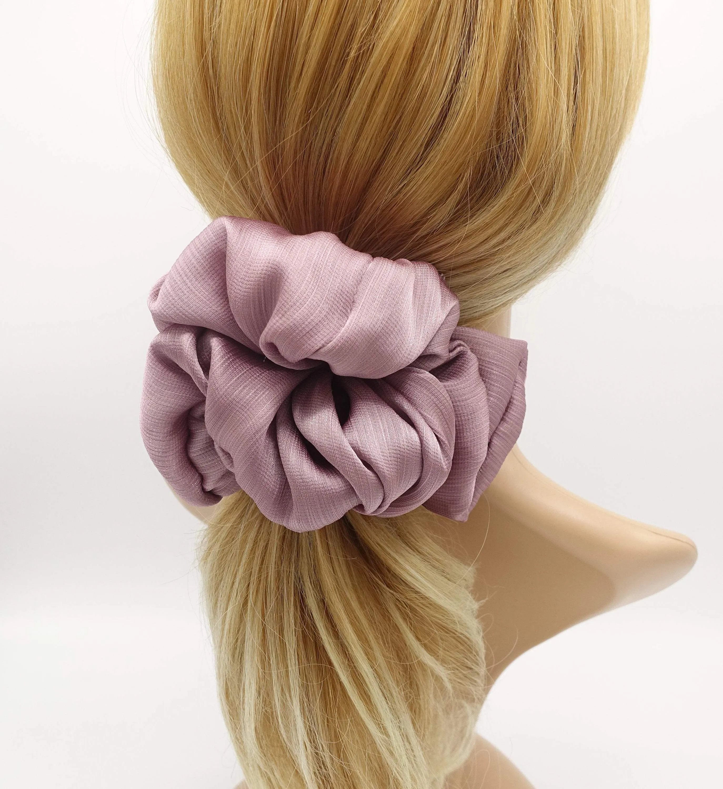 oversized scrunchies satin crinkled hair elastic scrunchies for women