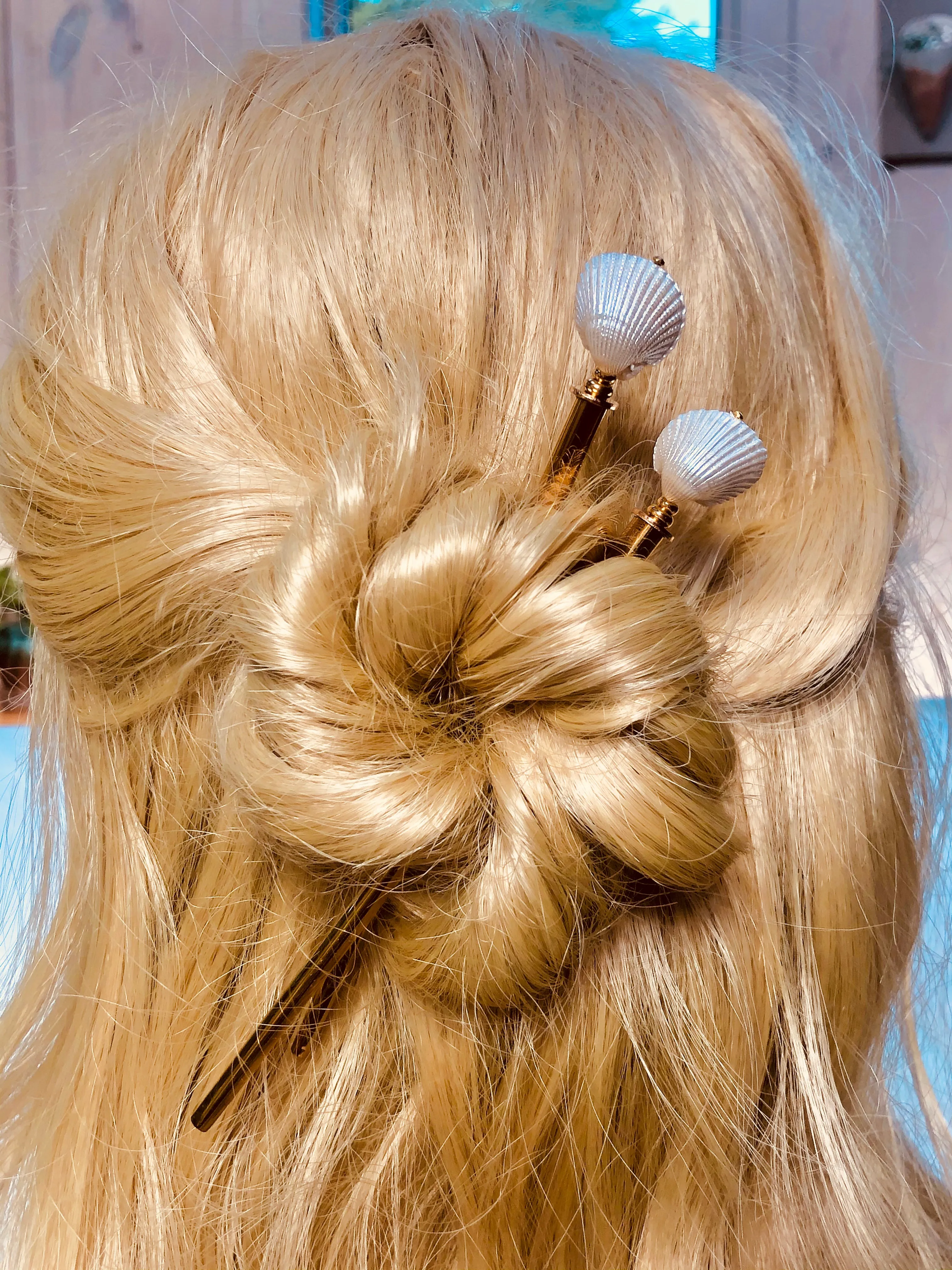 Pearl Shell Hair Sticks, Wedding Hair Stick Bridal Hair Pins