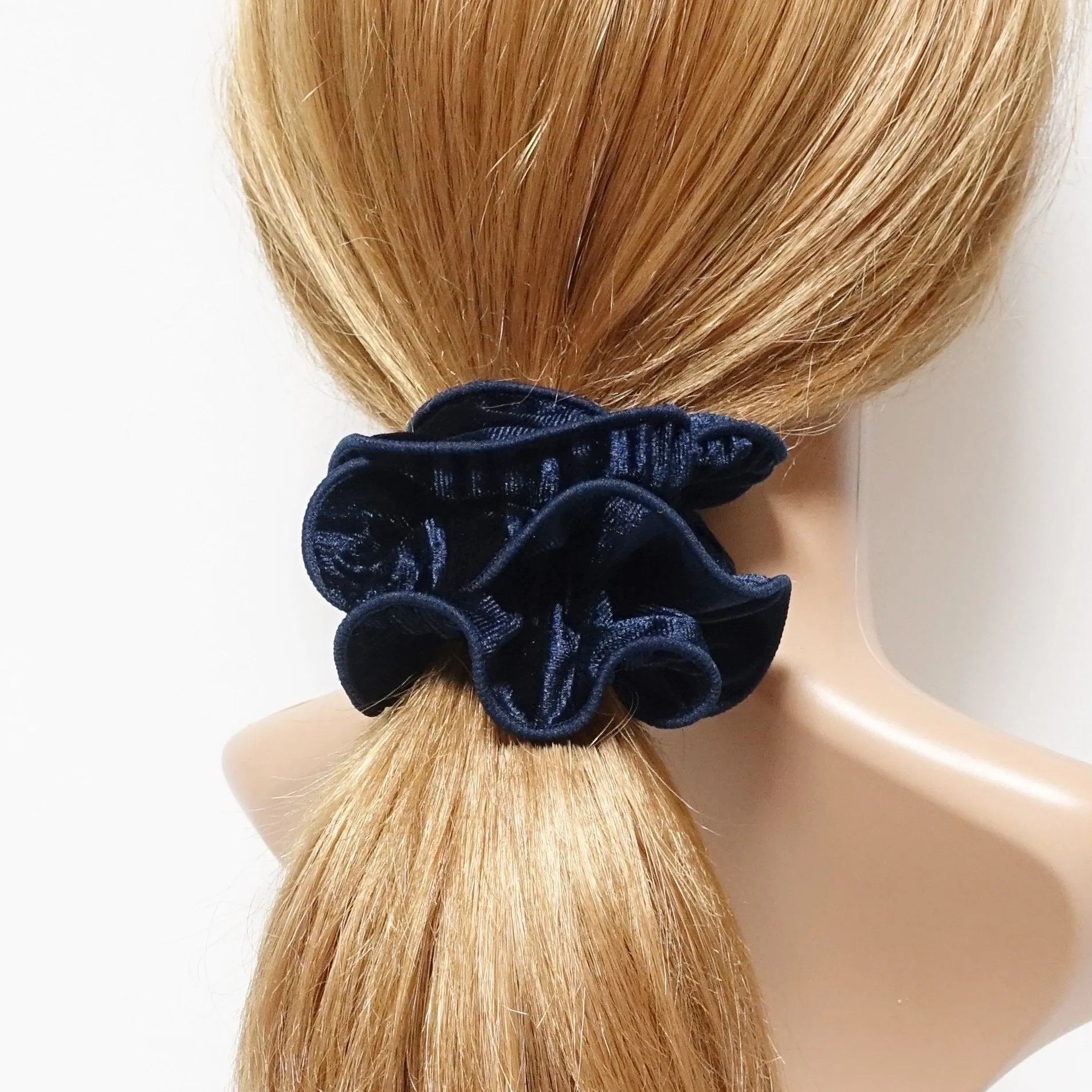 pleated velvet hair scrunchies pretty hair accessory hair elastic scrunchie for women