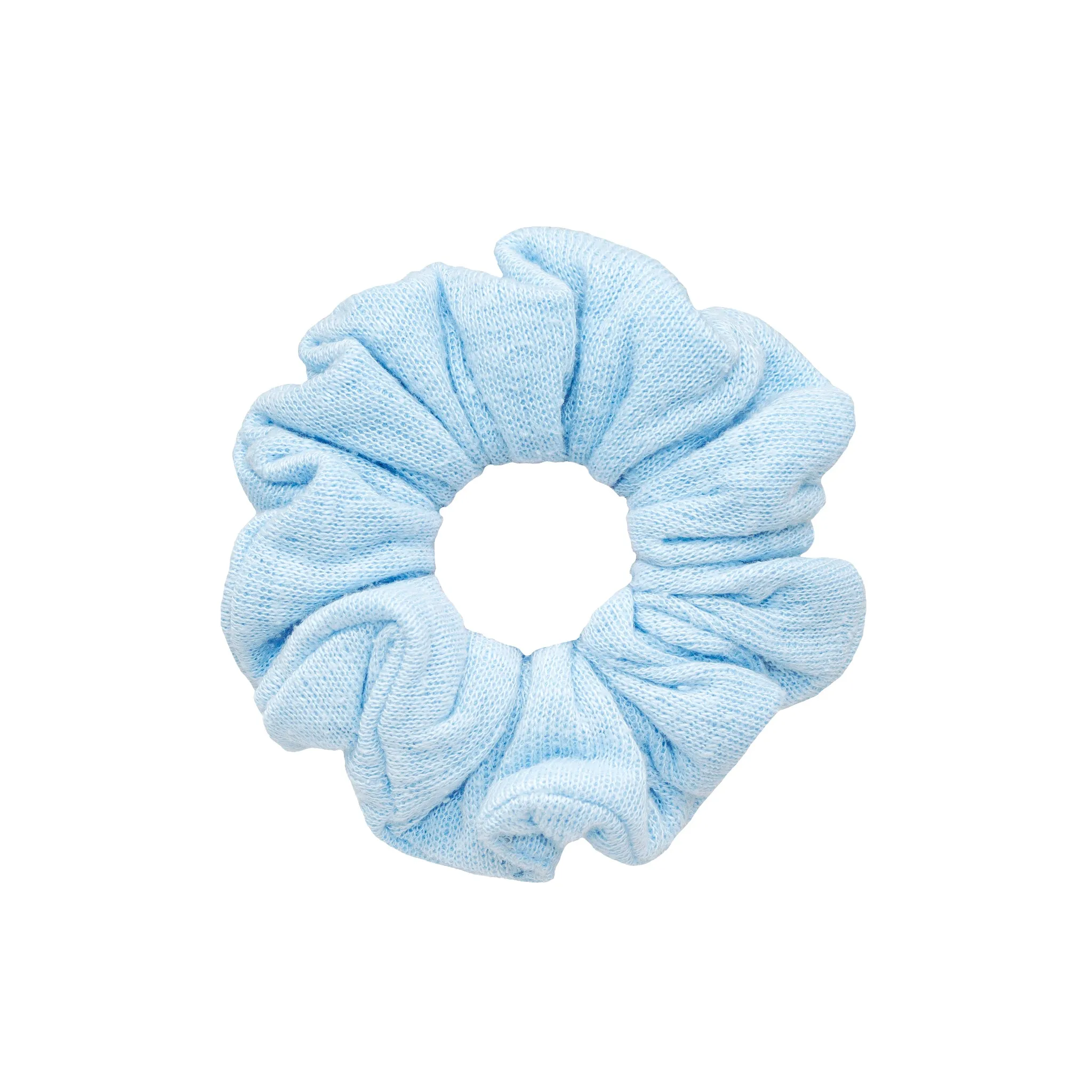 Pointelle Scrunchie in Baby Blue