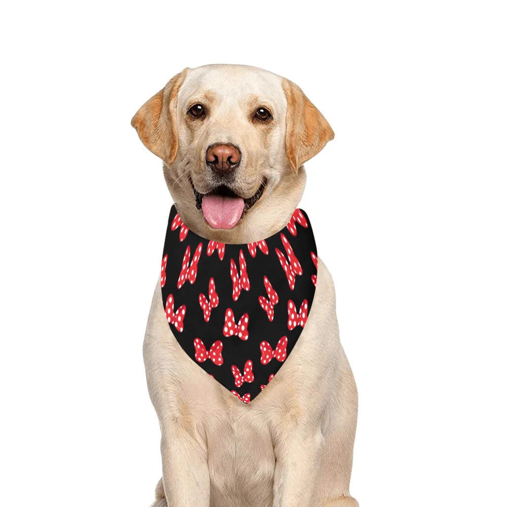 Polka Dot Bows Pet Dog Bandana