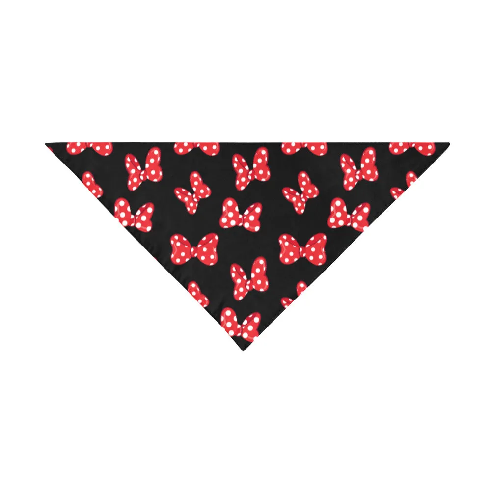 Polka Dot Bows Pet Dog Bandana