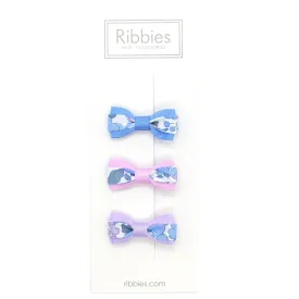 Set of 3 Liberty Bows - Betsy Blue