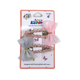 Smily Kiddos Shiny Bow Hair Clip Set - 2