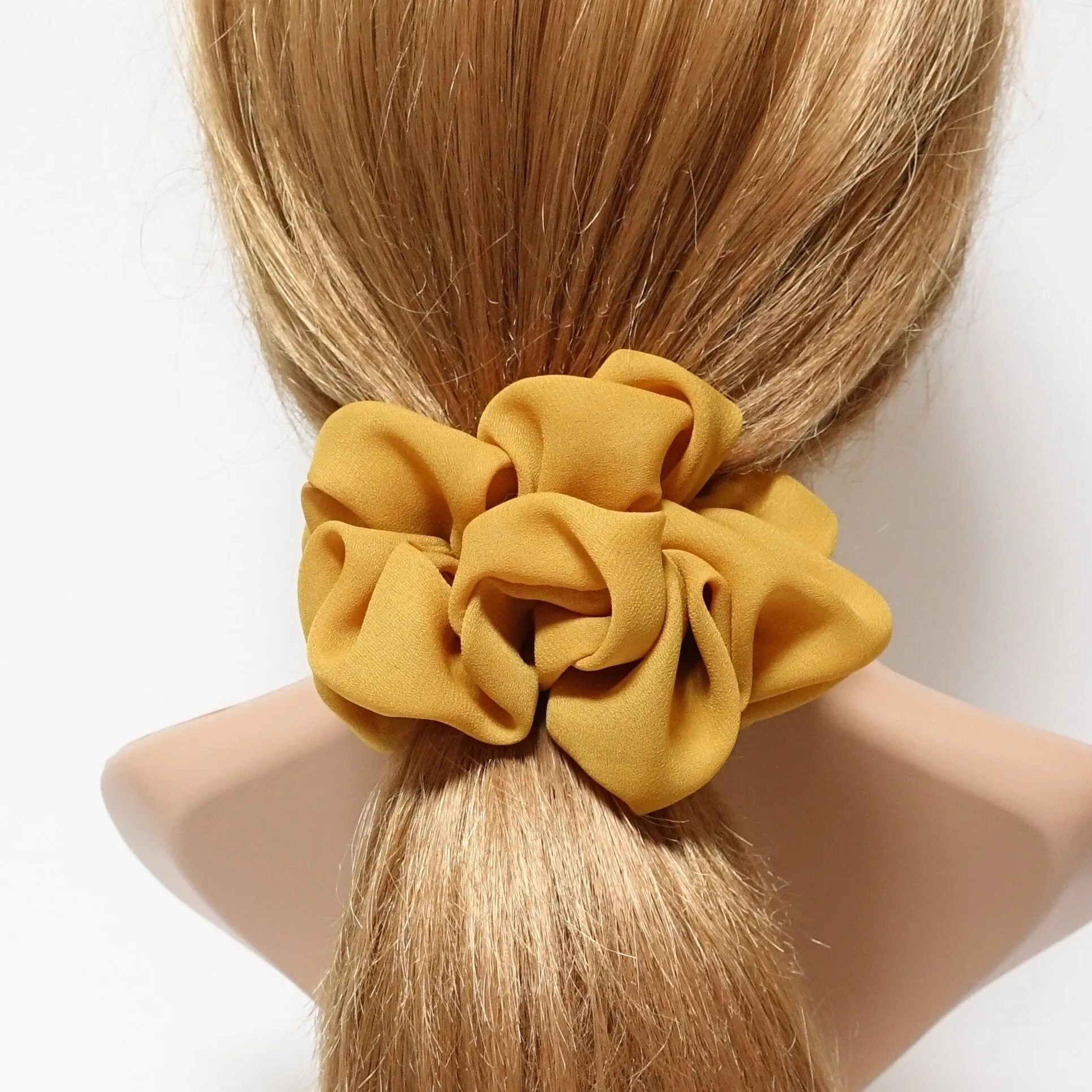 solid chiffon scrunchies women hair elastic accessories