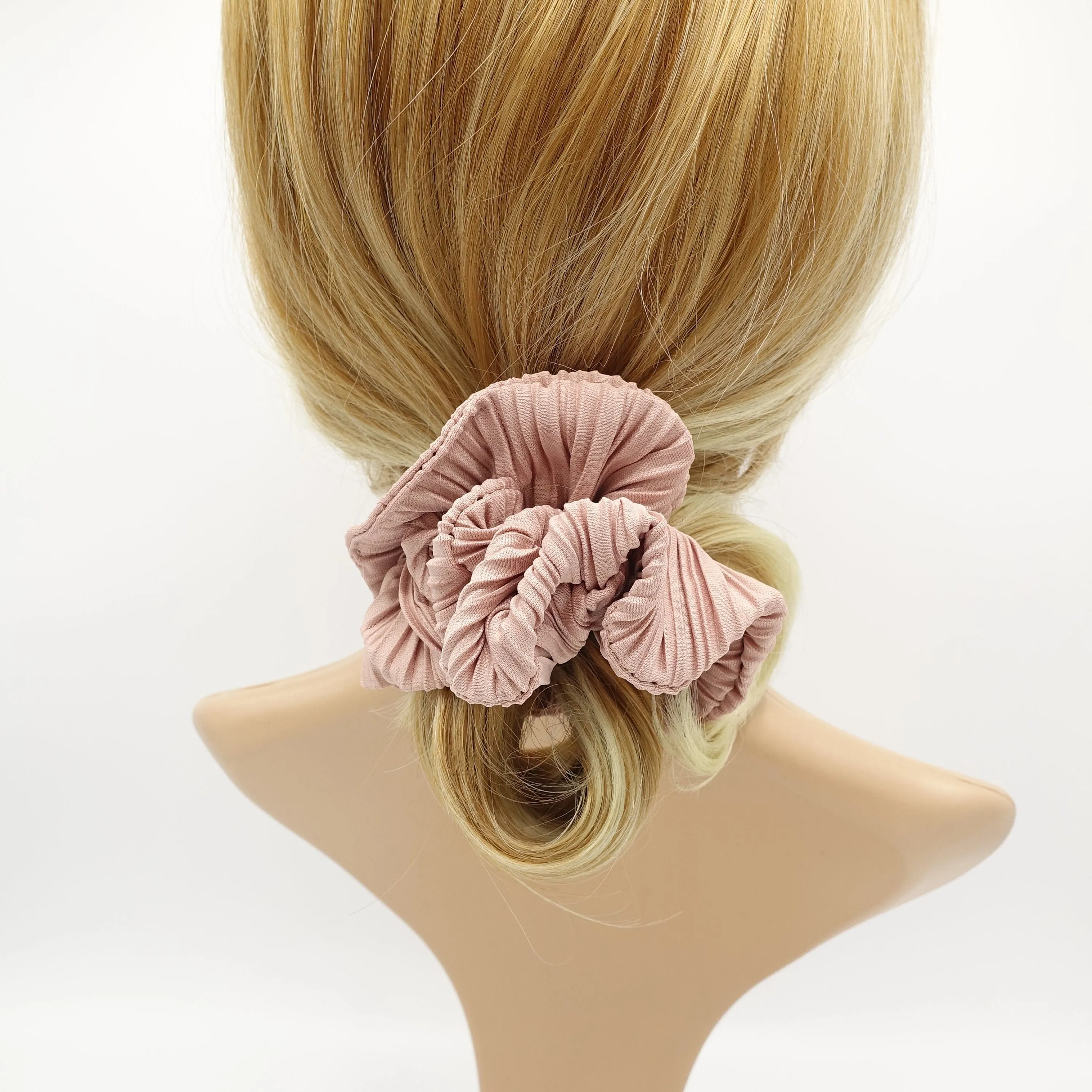 solid pleated scrunchies hair elastic women scrunchy accessories for women