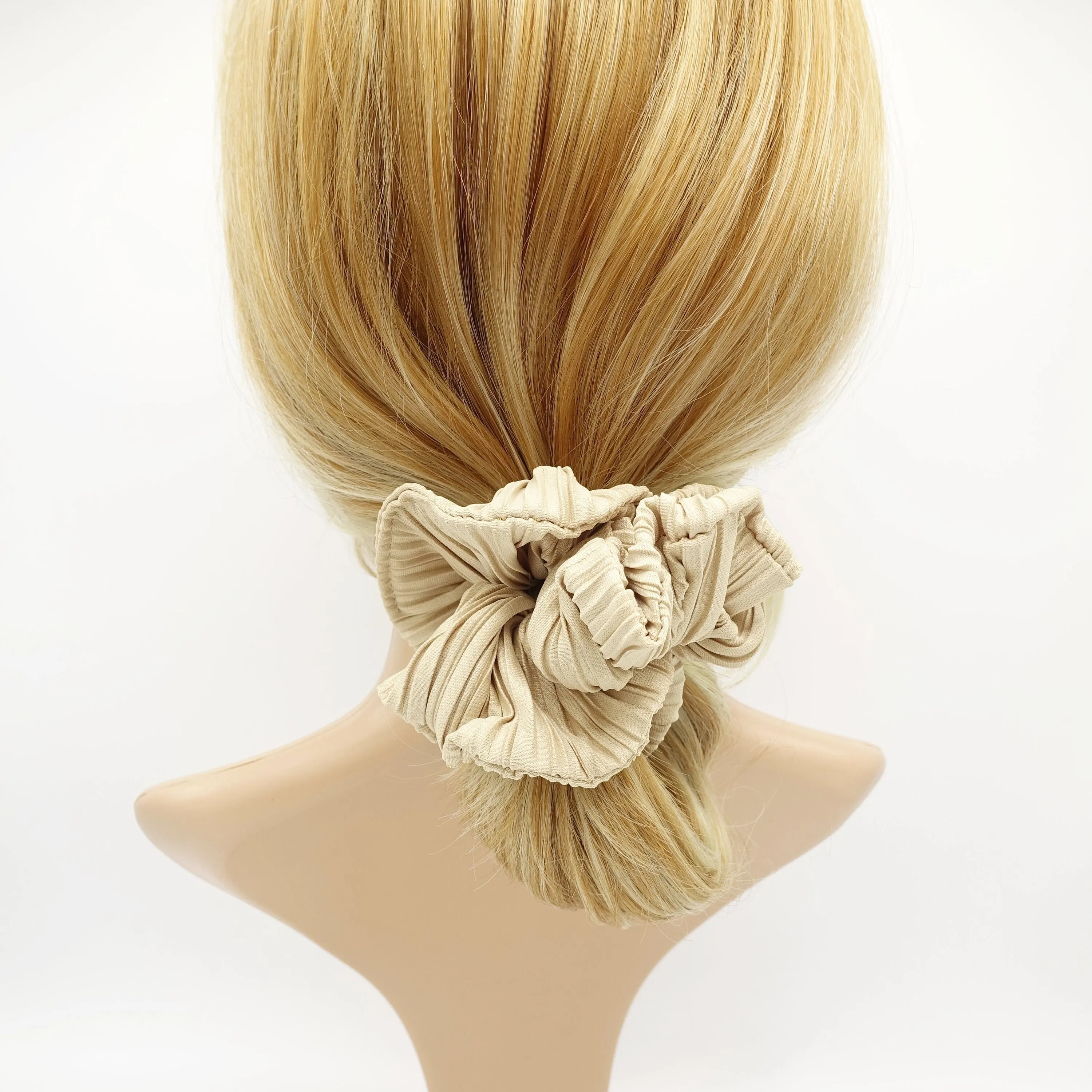 solid pleated scrunchies hair elastic women scrunchy accessories for women