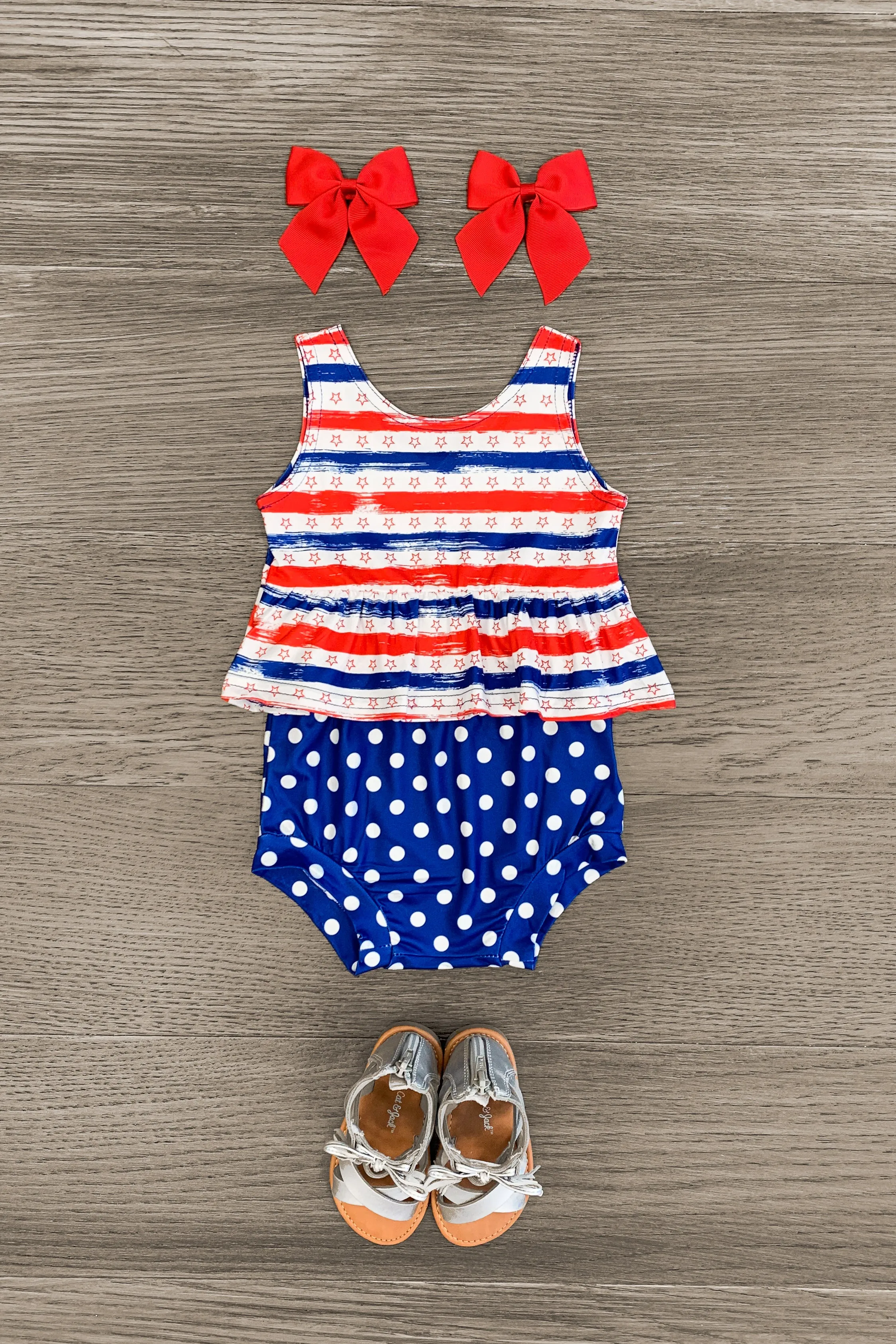 Stars Stripes & Polka Dots Bloomer Set