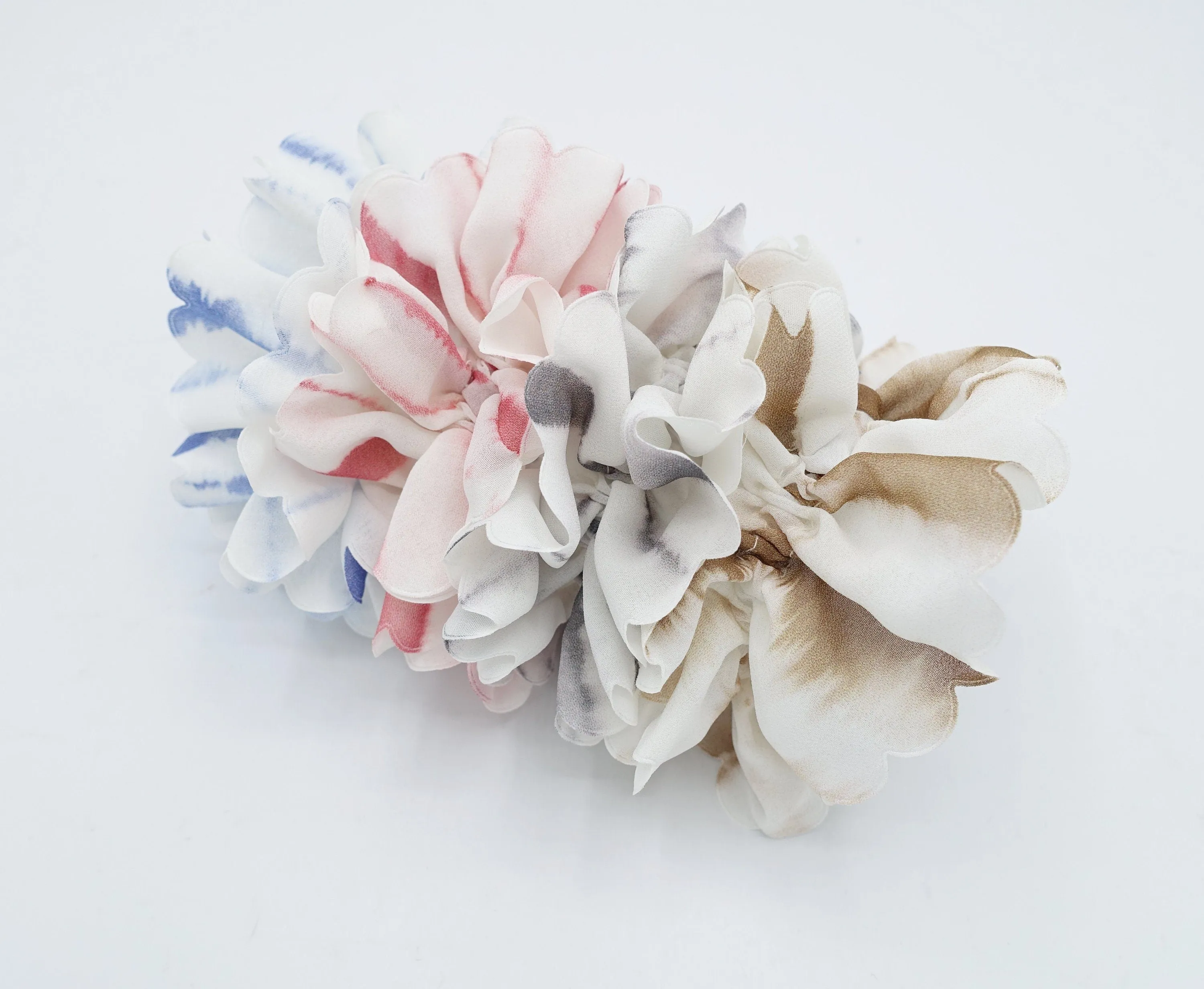 tie dye petal scrunchies chiffon hair elastic scrunchie for women